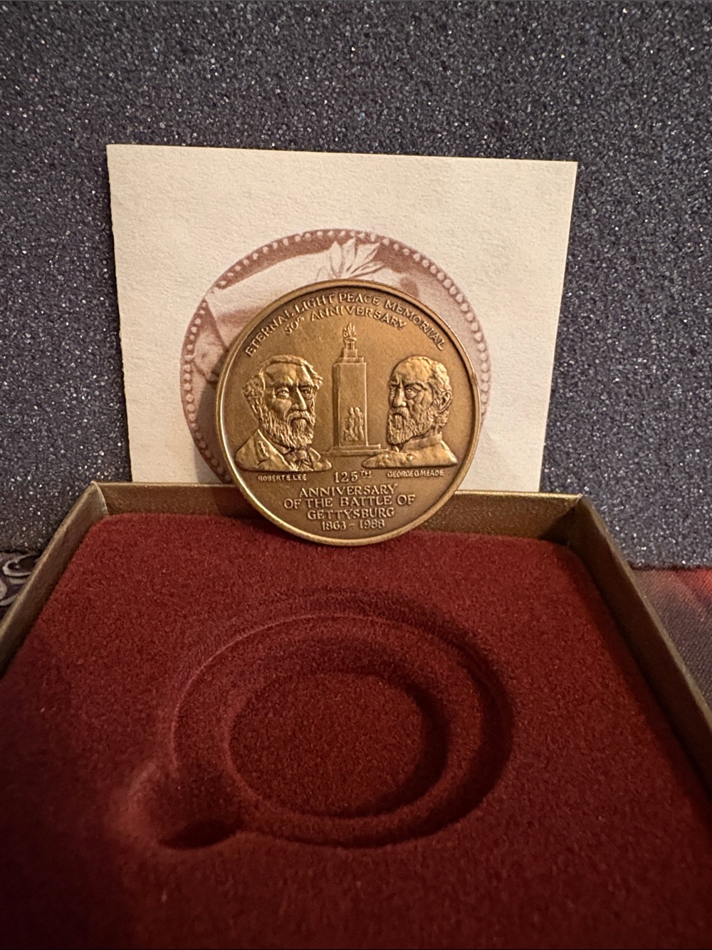 Commemorative Gettysburg 125th Anniversary Medal